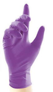 友利格9寸紫色加厚型无硅一次性丁腈手套